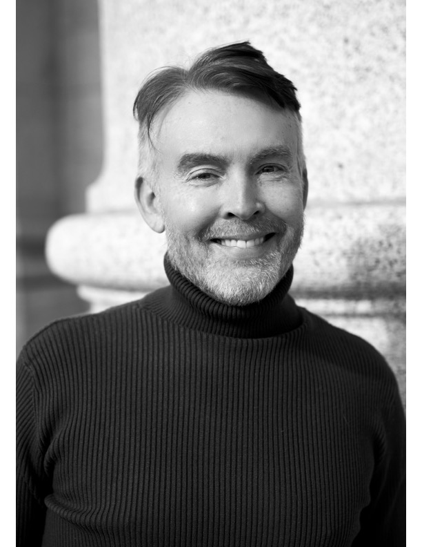 black and white image of Chris Alloways-Ramsey, Head of the Orlando Ballet School.