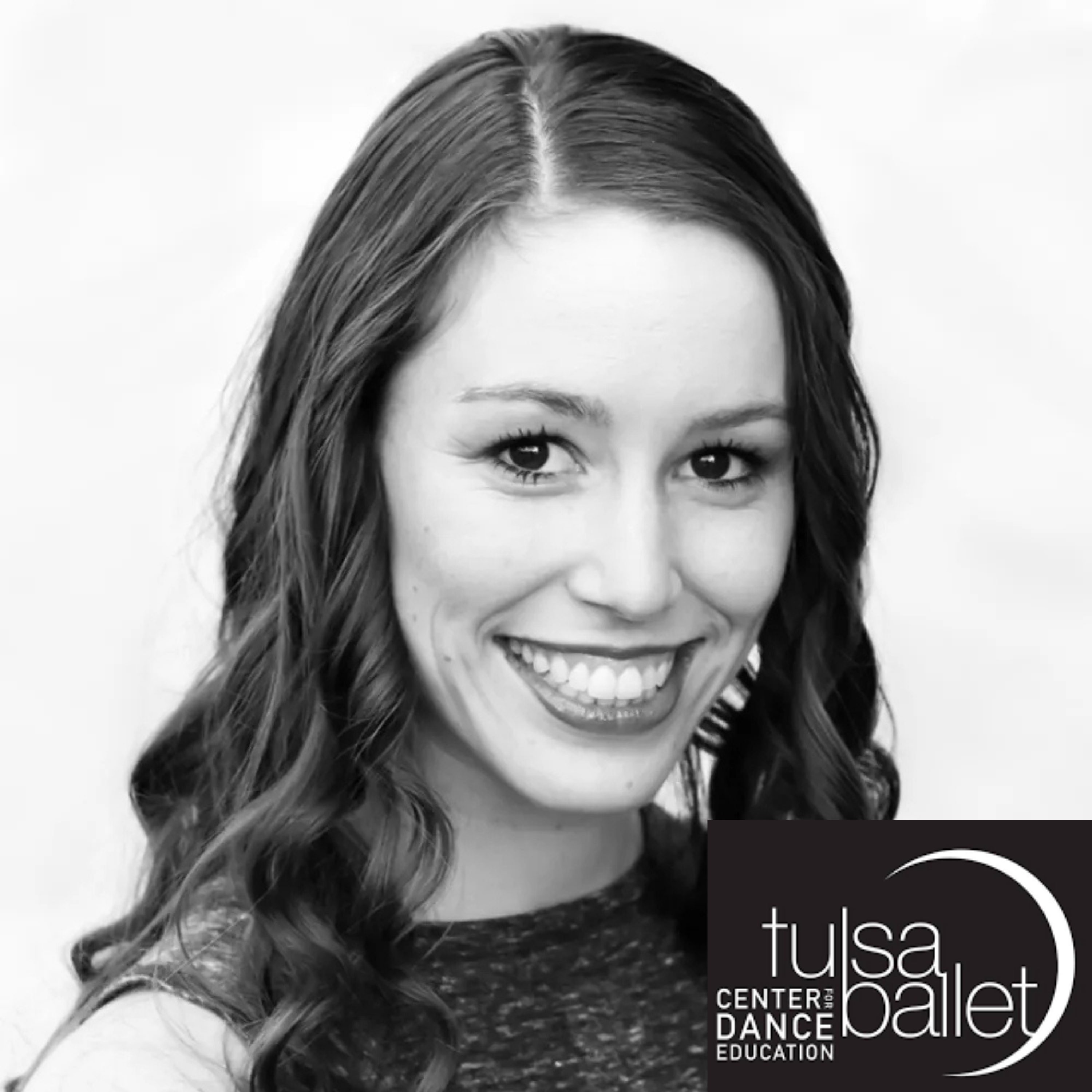 Lauren Richer, Principal of the Tulsa Ballet Center for Dance Education smiles at the camera before joining the Ballet Help Desk Podcast as a guest.